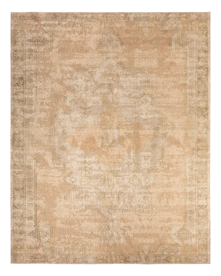 Label J Nico EDA07 Medallion Pink and Tan Area Rug (6'x9')