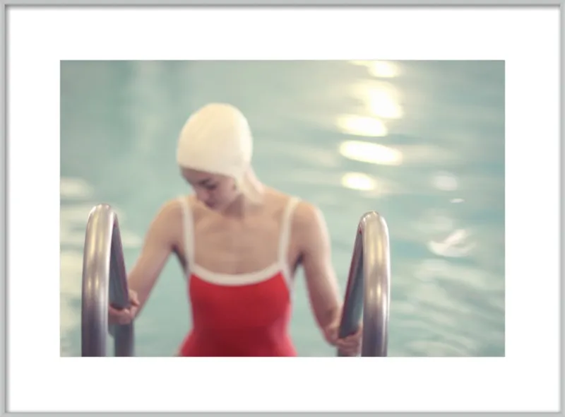 Swimmer in a Red Suit by Lucy Snowe for Artfully Walls