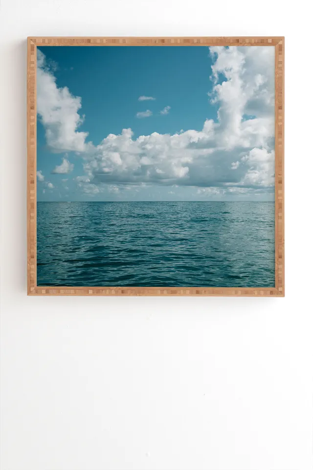 Hawaiian Ocean View by Bethany Young Photography - Framed Wall Art Bamboo 20" x 20"