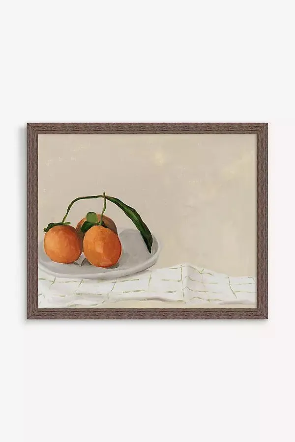 Orange and Linen Wall Art