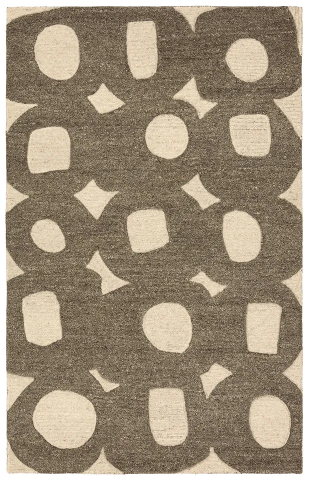 Rani RYN01 Handmade Geometric Brown Area Rug (7'9"x9'9")