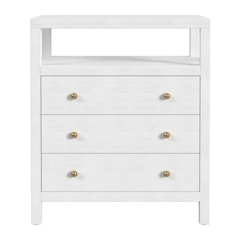 Nora Textured White Nightstand