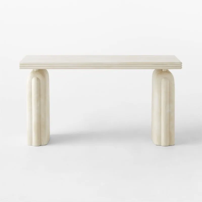 Remoli 55" Swirled Cream Resin Desk