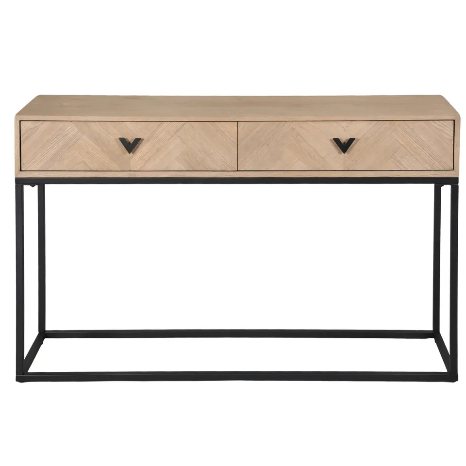 Sherriandra 2 Drawer Console - Natural / Black