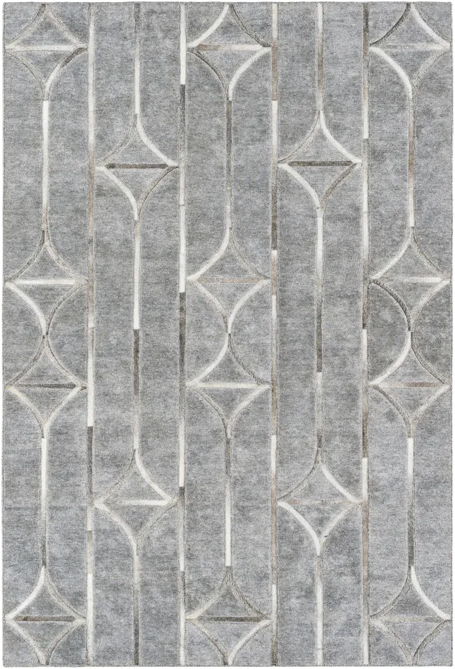 Eloquent Gray Indoor 10' x 14' Handmade Rug