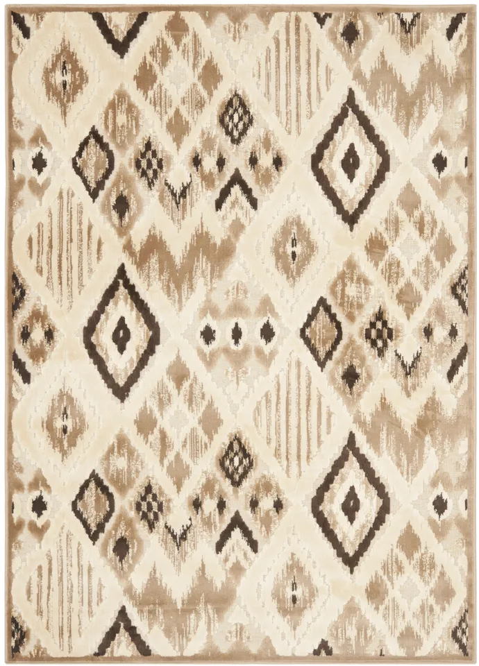 Arlo Home Woven Area Rug, PAR114-640, Taupe/Cream,  4' X 5' 7"