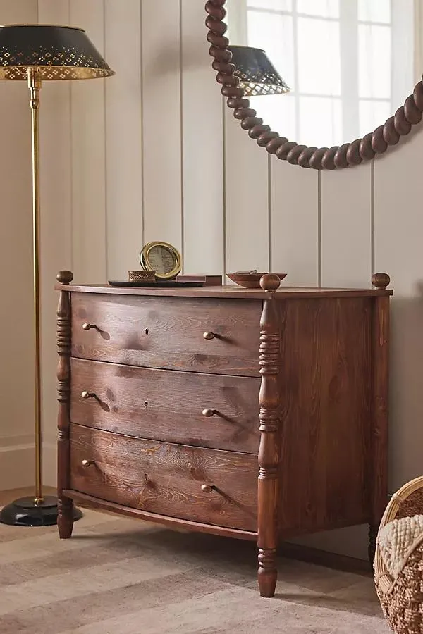 Spindle Three-Drawer Dresser