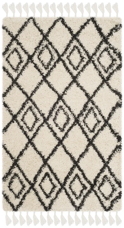 Arlo Home Woven Area Rug, MFG244B, Cream/Charcoal,  3' X 5'