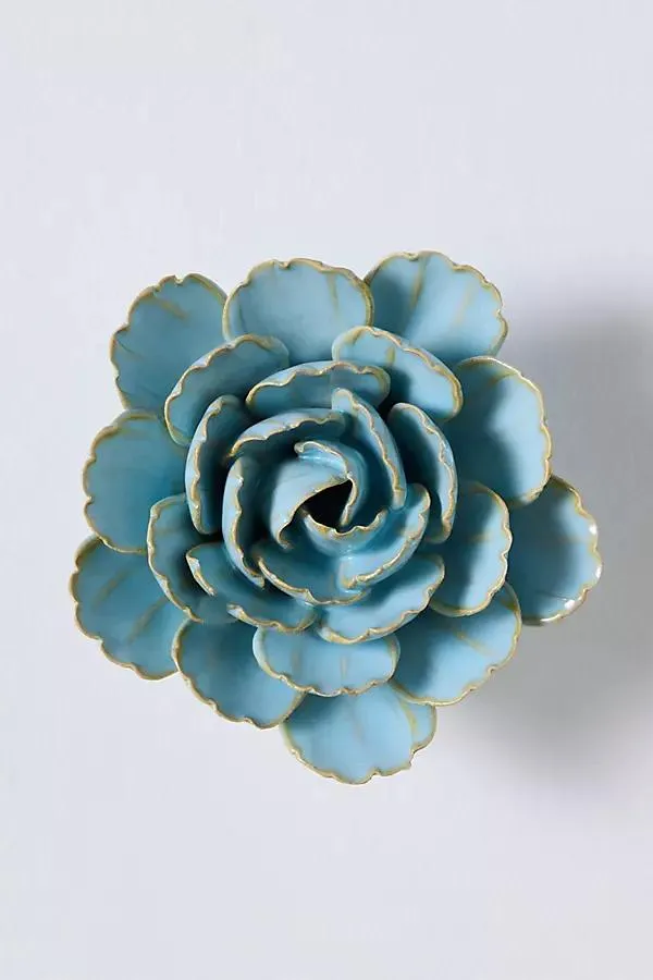 Teal Ceramic Flower Gallery Wall Charm
