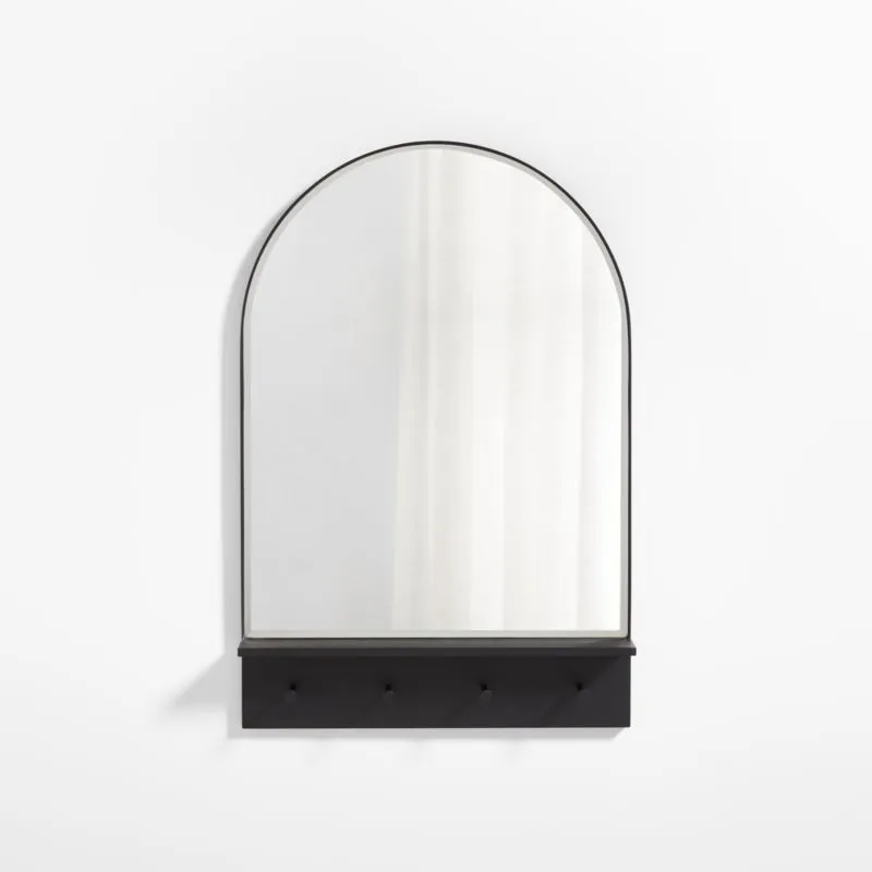 Edge Black Arch Entryway Wall Mirror 24"x36"