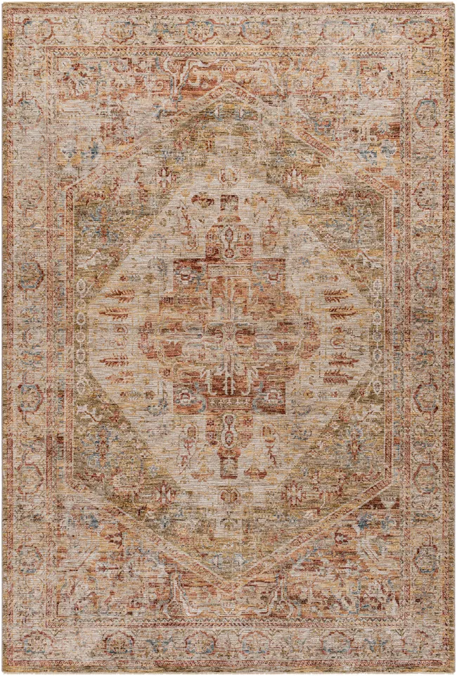 Naila Brown Indoor 6'7" x 9'6" Machine Woven Rug