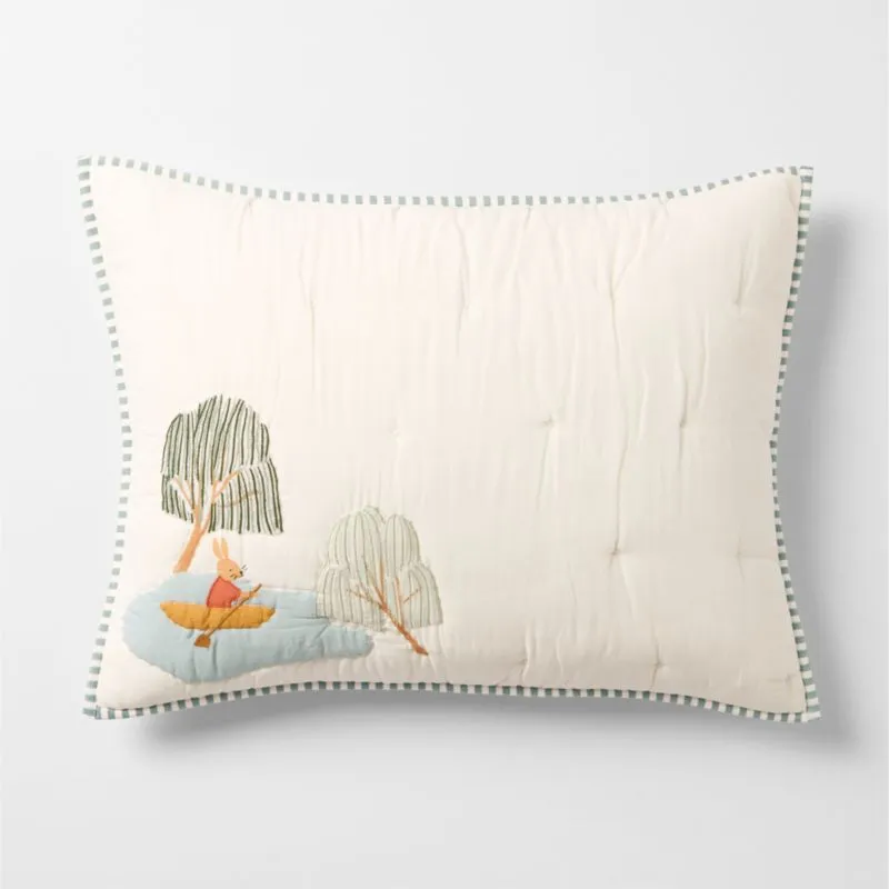 Game Time Garden Organic Cotton Kids Quilted Pillow Sham