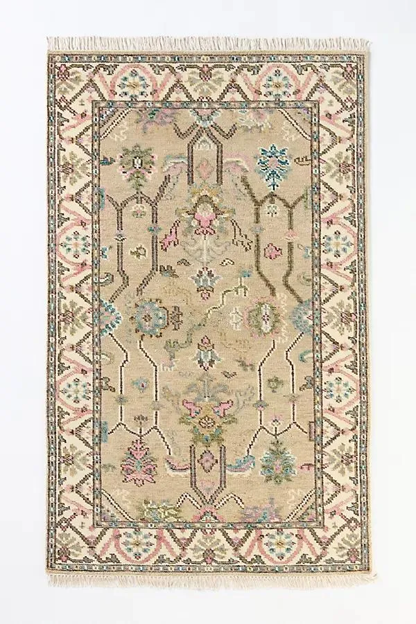 Wool Hand-Knotted Persian Inspired Rug