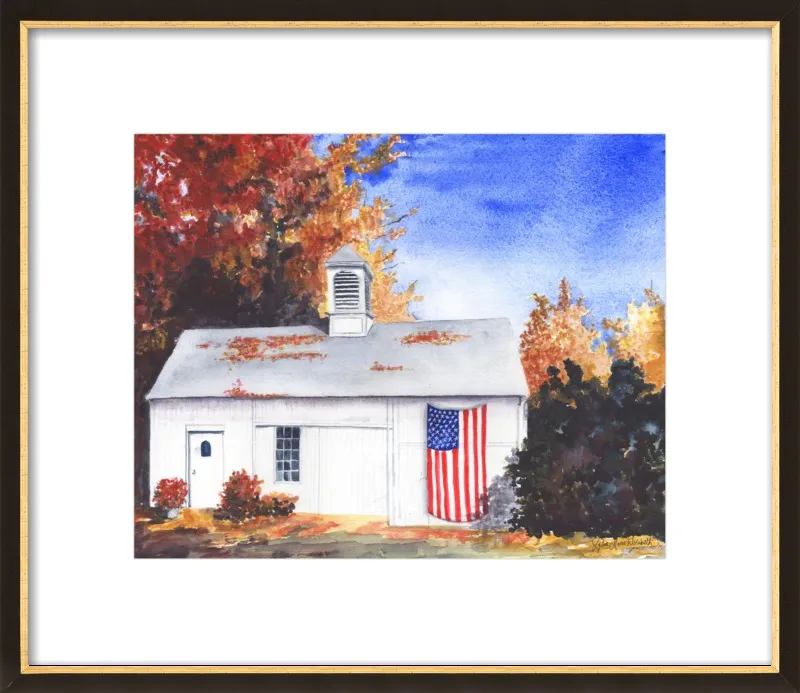 The Ross Barn in Fall by Lydia Marie Elizabeth for Artfully Walls