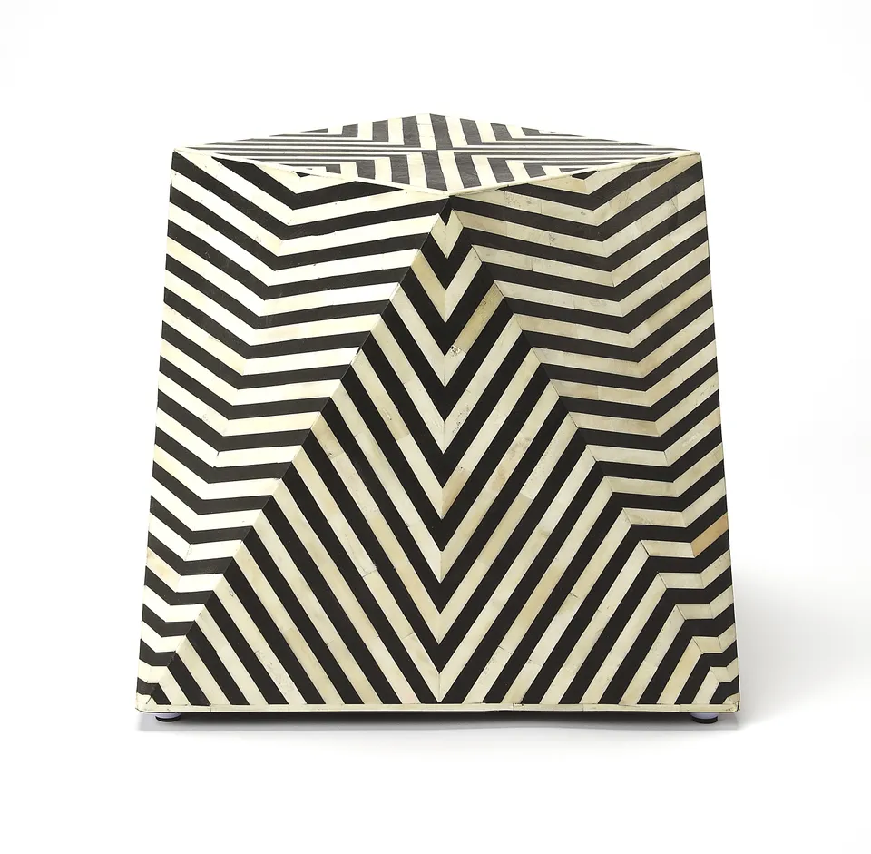 Zanzibar Black Bone Inlay Side Table