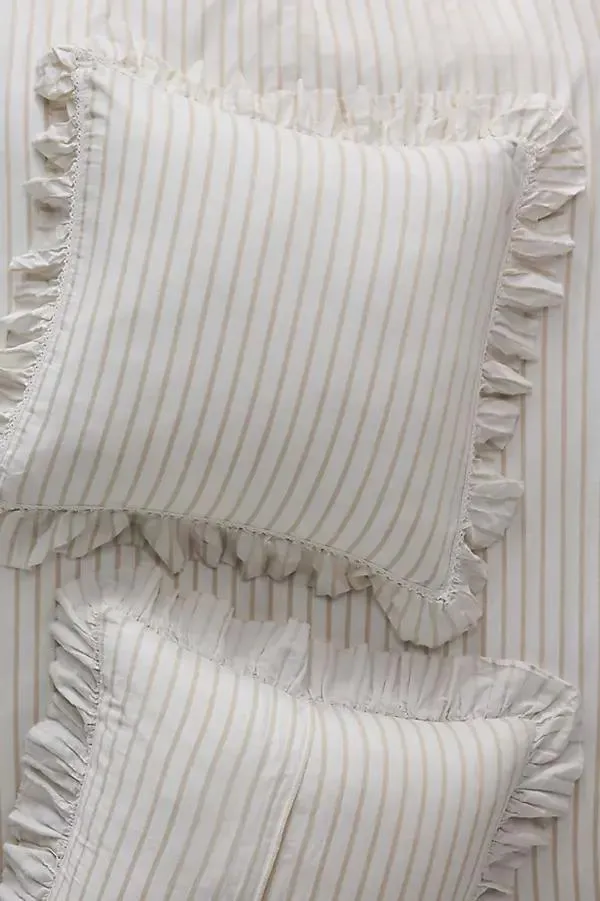 Organic Cotton Spa Sateen Ruffled Euro Sham