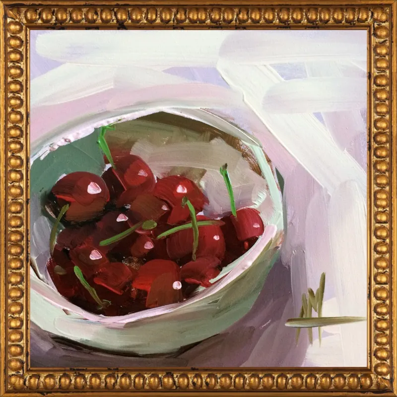 bowl of cherries no. 7 by Angela Moulton for Artfully Walls