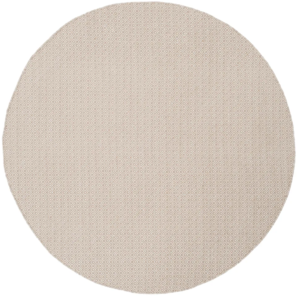 Arlo Home Hand Woven Area Rug, MTK717G, Ivory/Beige,  6' X 6' Round
