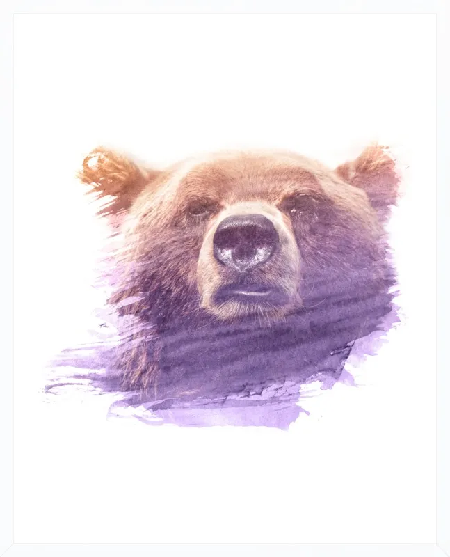 BEAR SUPERIMPOSED WATERCOLOR by Emiliano Deificus for Artfully Walls