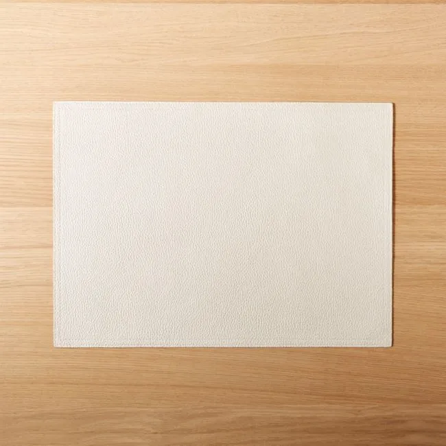 Faux Ivory Leather Placemat