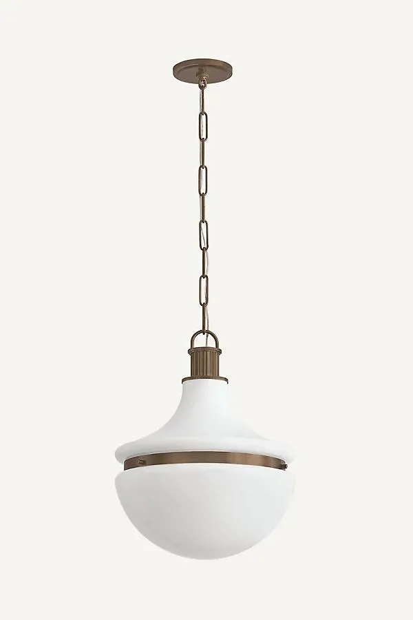 Barryville Bronze Opal Glossy Glass Pendant