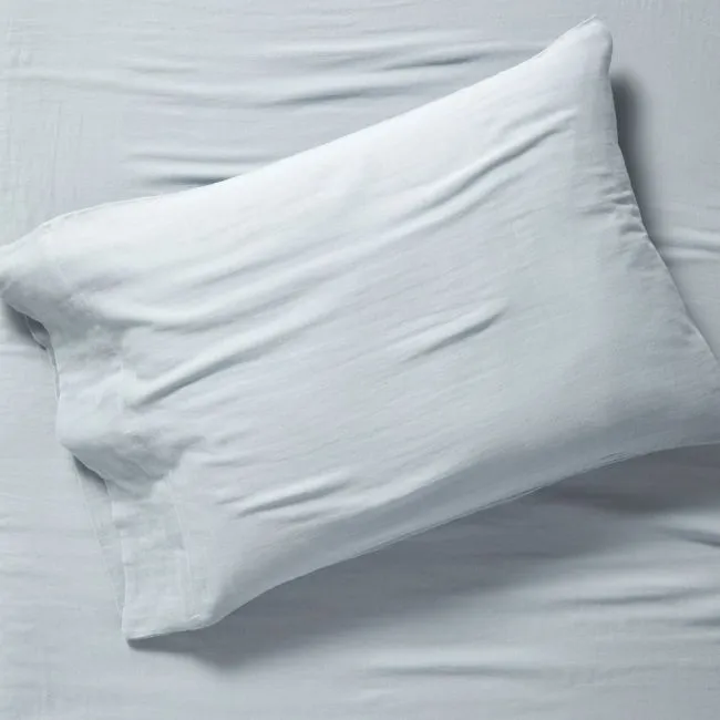 Supersoft Kids Mist Blue Organic Cotton Gauze Pillowcase