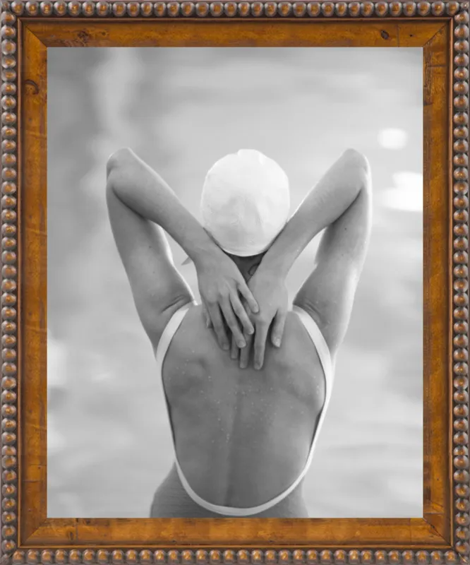 The Swimmer with a white  cap by Lucy Snowe for Artfully Walls