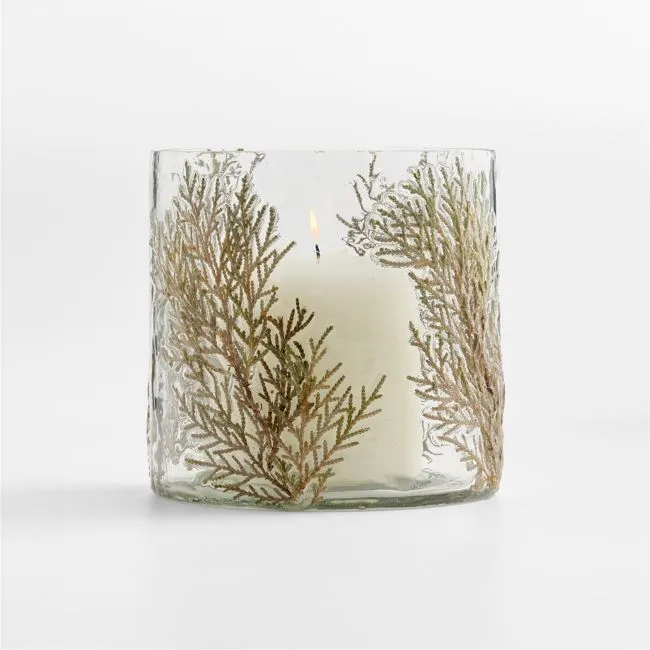 Botanical Glass Hurricane, Small 5"