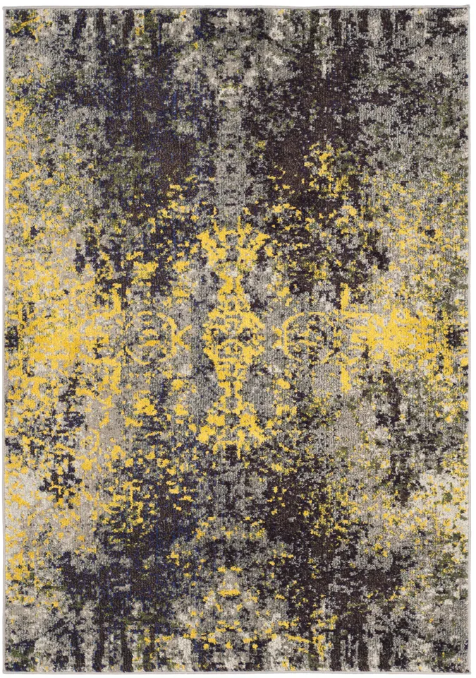 Arlo Home Woven Area Rug, MNC223G, Grey/Multi,  4' X 5' 7"