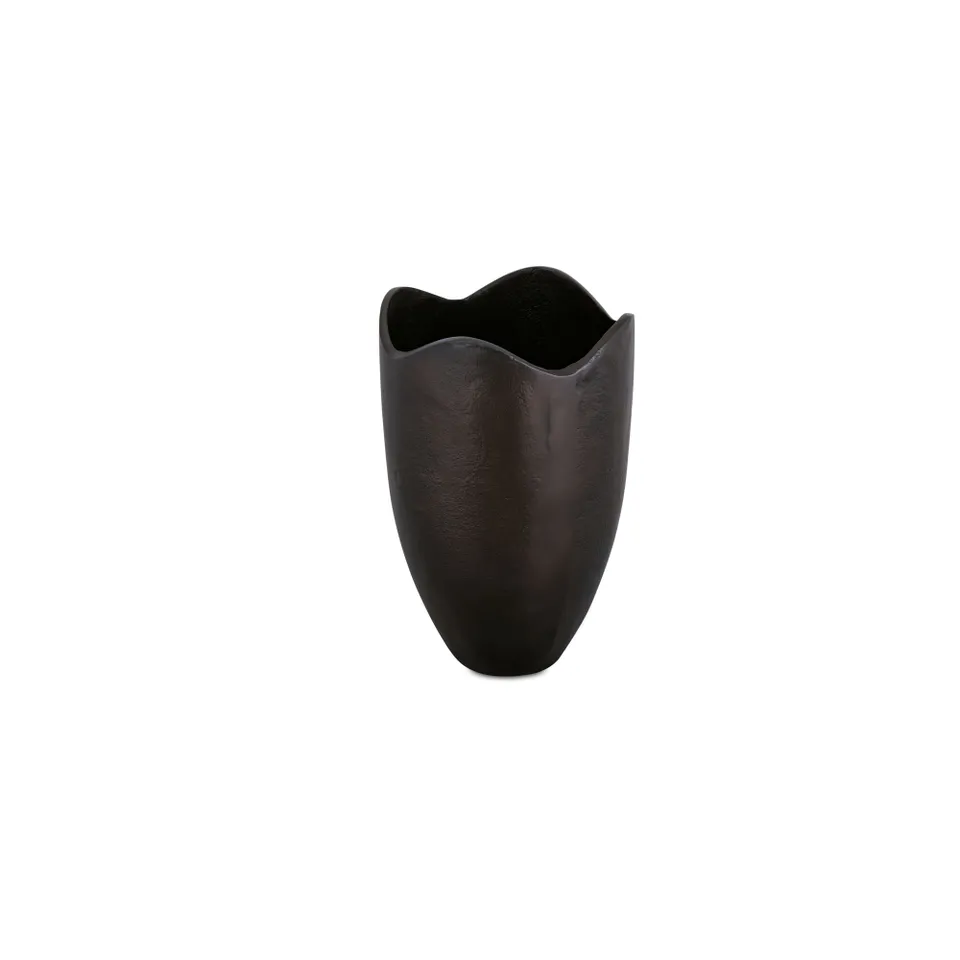 Athena Cast Aluminum Vase Blackened Bronze