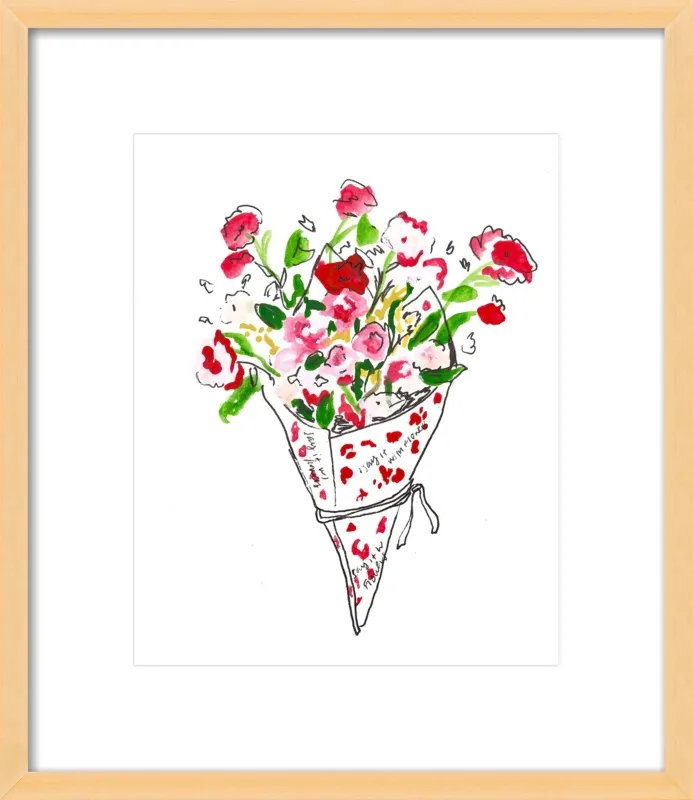 Bodega Flowers in Pink and Red by Larsen McDowell for Artfully Walls