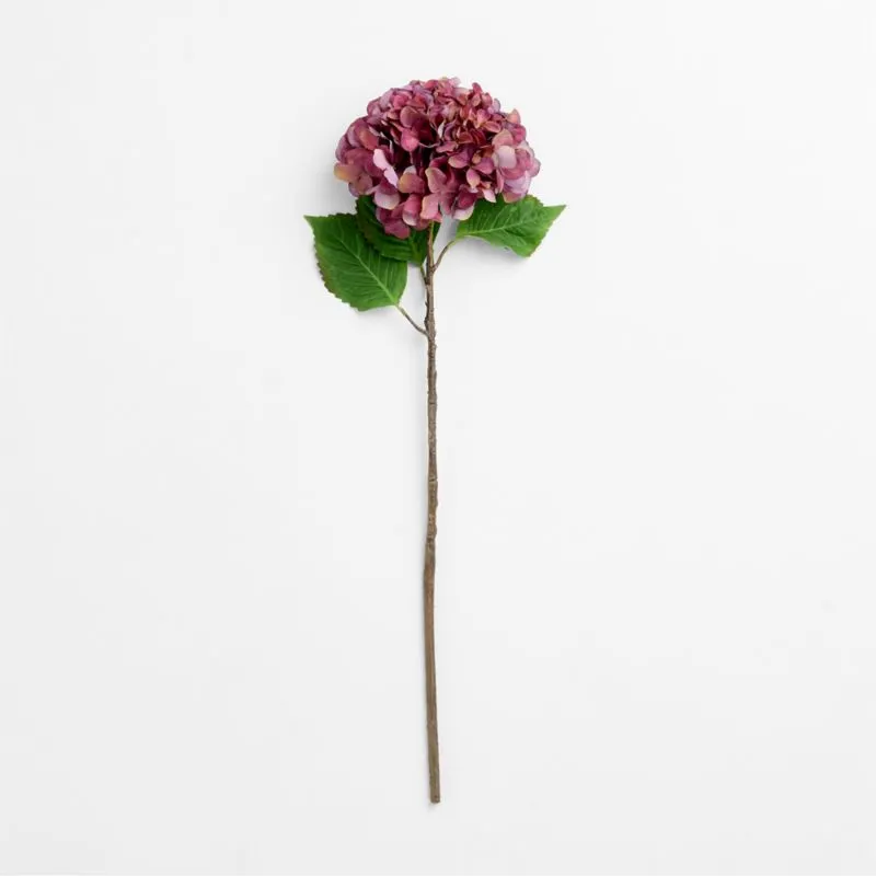 Faux Mauve Hydrangea Stem 31"