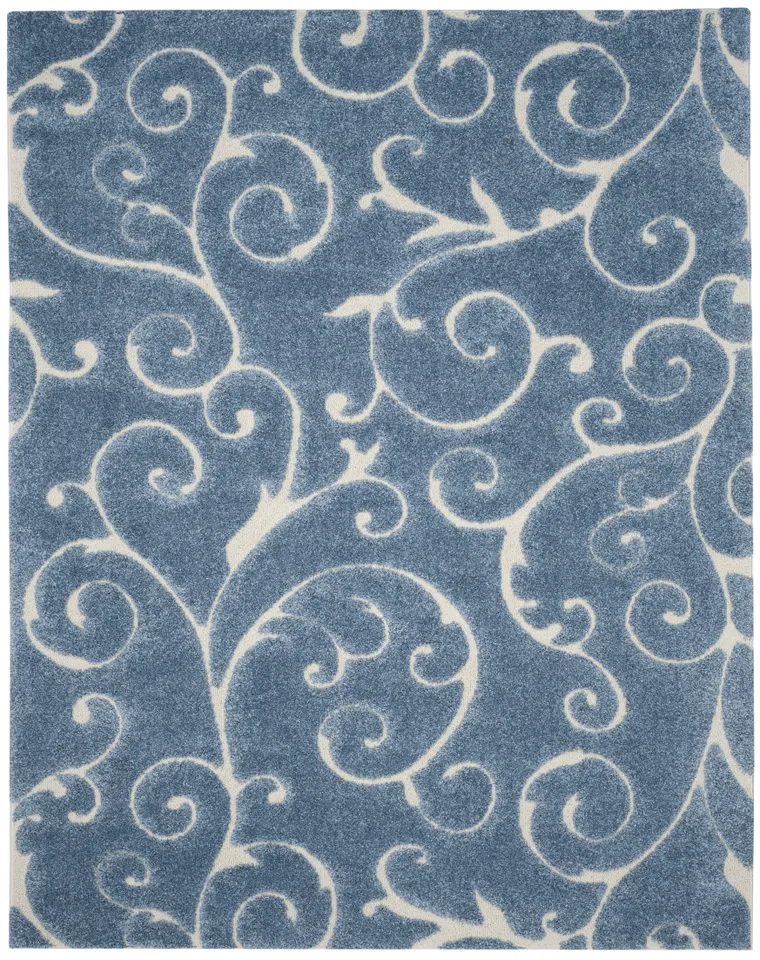 Arlo Home Woven Area Rug, SG455-6011, Light Blue/Cream,  8' X 10'