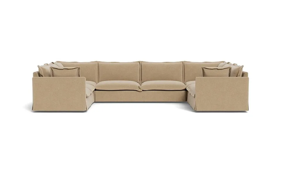 Skylar Slipcovered 5-Piece (6-Seat) U Shape Sectional