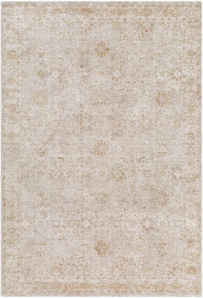 Da Vinci Beige Indoor 6'7" x 9'6" Machine Woven Rug