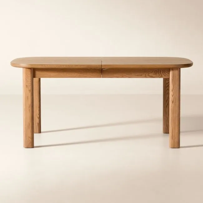 Langley 66"-100" Rectangular Oak Extendable Dining Table