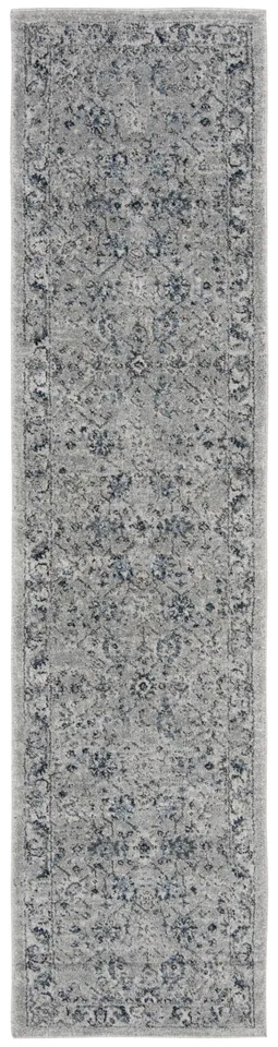 Arlo Home Woven Area Rug, CHL413F, Grey/Dark Grey,  2' X 8'