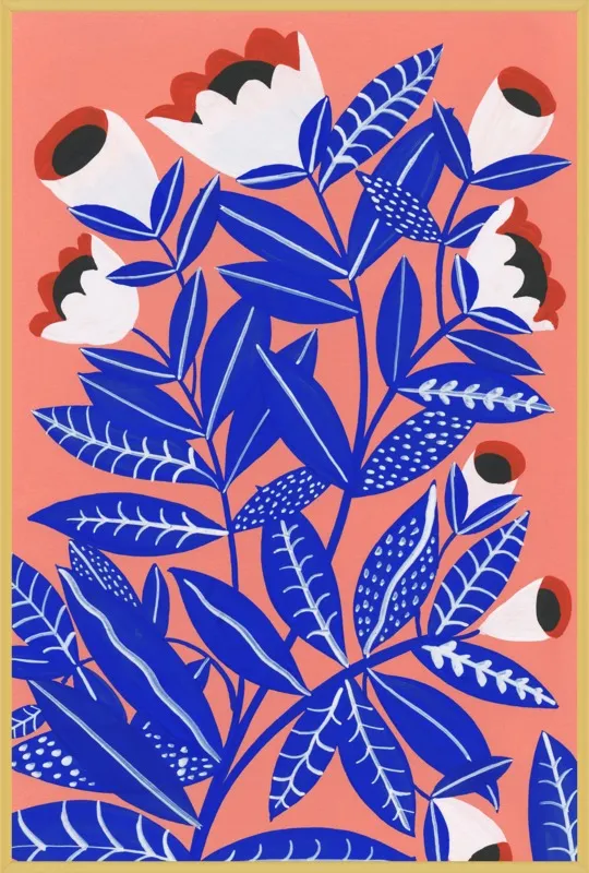 Blue Plant by Agathe Singer for Artfully Walls