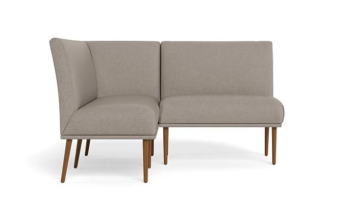 Dorian Upholstered Petite Left Banquette with Tufting Option