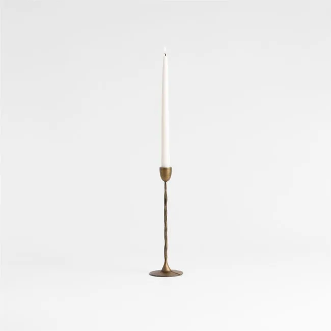 Barteau Large Brass Taper Candle Holder 11"