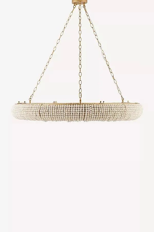 Melrose Wood Beaded Chandelier