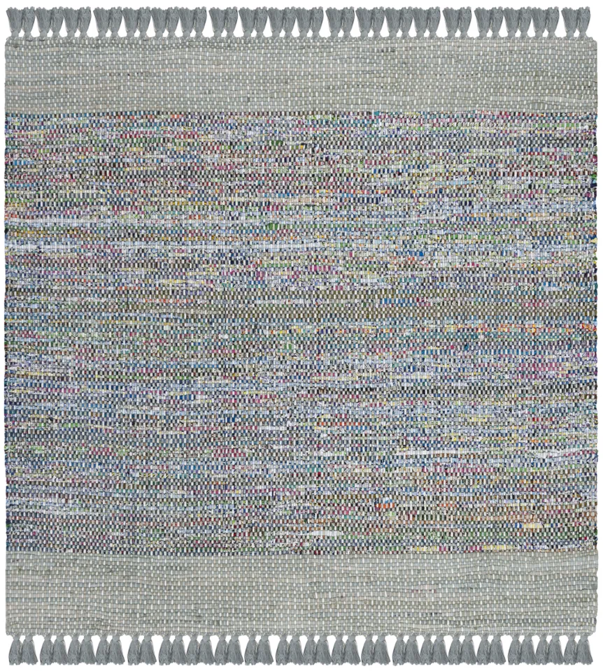 Arlo Home Hand Woven Area Rug, MTK972A, Grey/Multi,  6' X 6' Square