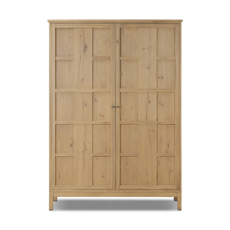 Alessio Cabinet - Aged Natural Oak Veneer