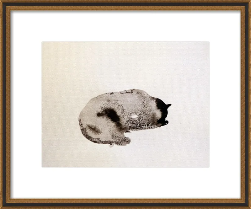 Sleeping cat by Frederic Belaubre for Artfully Walls