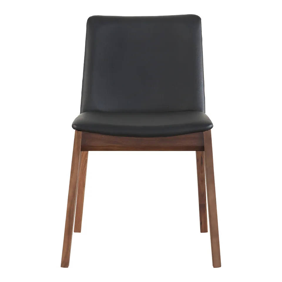 Deco Dining Chair Ebony PVC - Set Of Two