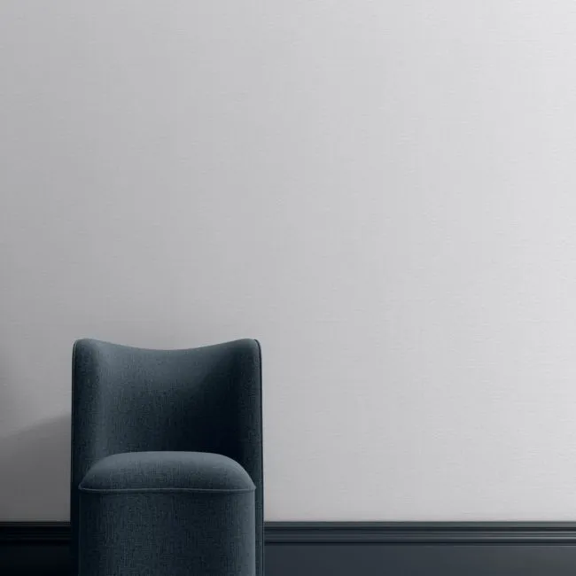 Loom Fog Grey Linen Wallpaper