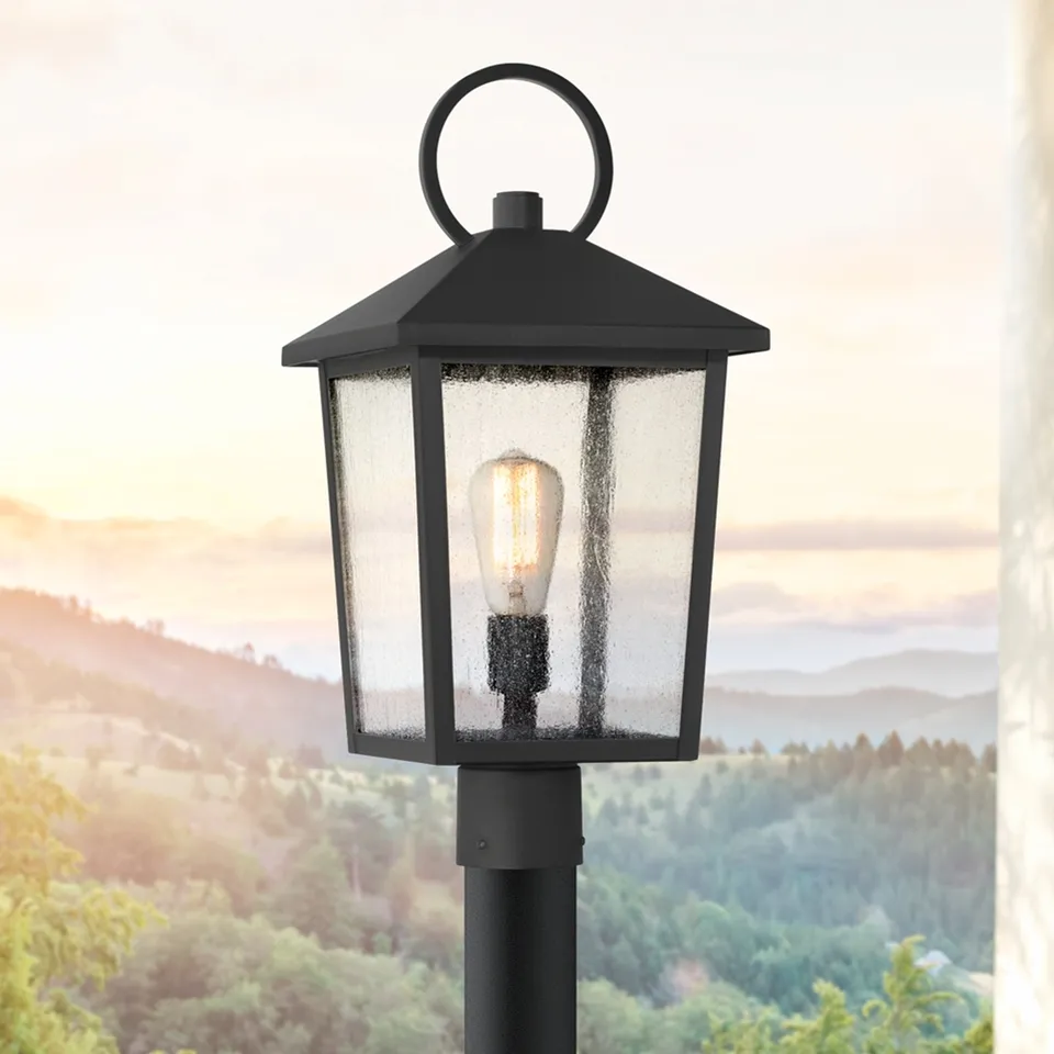 John Timberland Westmont 20 3/4" High Sand Black Outdoor Post Light