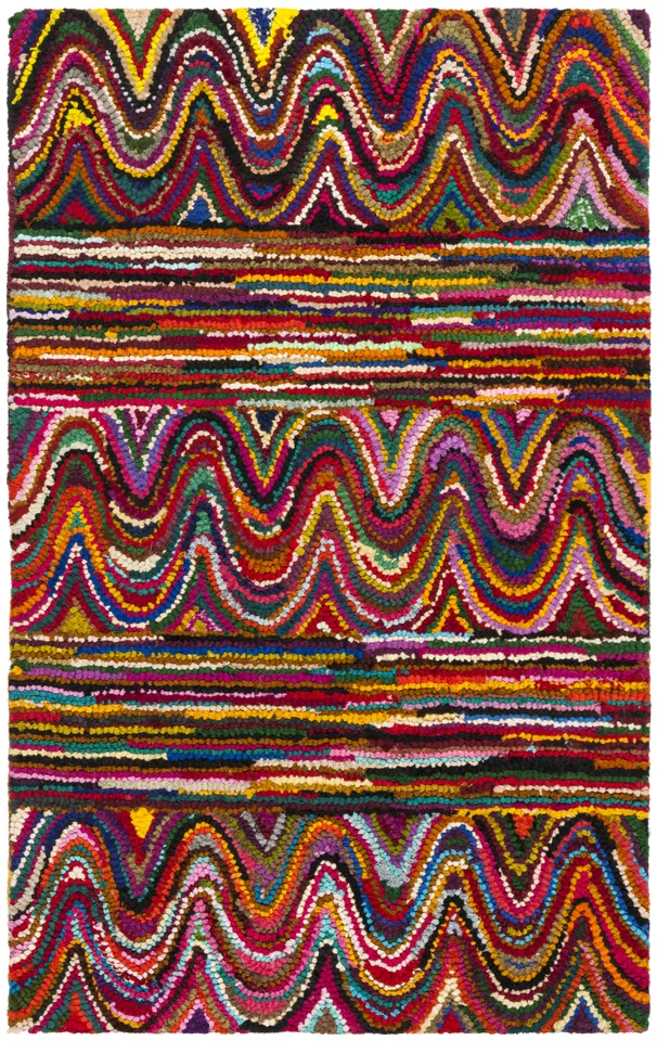 Arlo Home Hand Tufted Area Rug, NAN401A, Multi,  4' X 6'