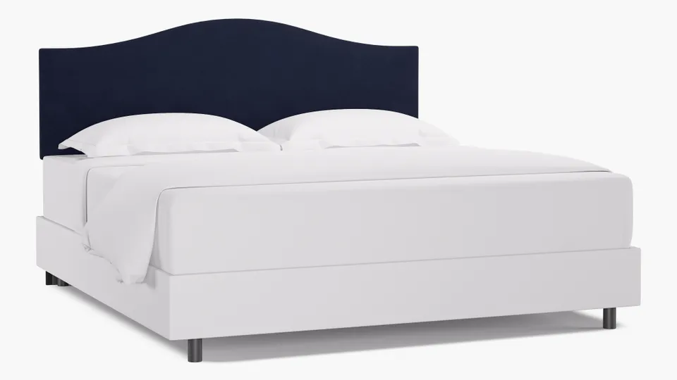 Camelback Headboard, Navy Classic Velvet, King