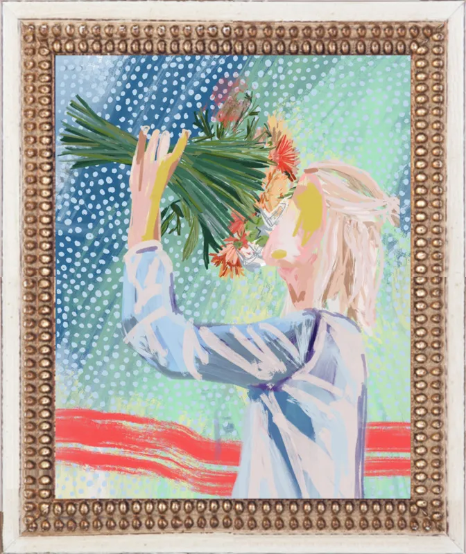 I like to stop and smell the roses  by Jamie Corley for Artfully Walls